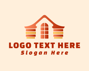 Architecture - Asian House Roof logo design