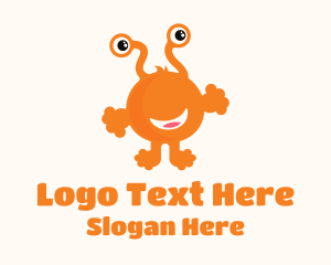 Friendly - Orange Kiddie Monster logo design