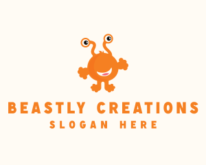 Creature - Happy Smiling Creature logo design