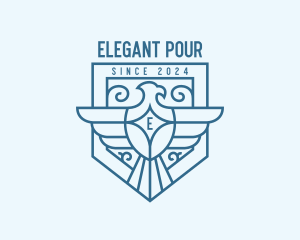 Eagle Heraldry Shield logo design