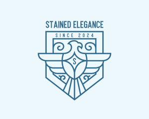 Eagle Heraldry Shield logo design