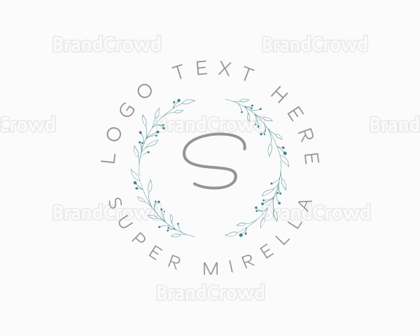 Luxury Natural Floral Wreath Logo