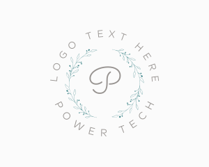 Luxury Natural Floral Wreath Logo