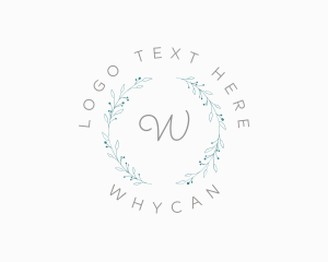 Luxury Natural Floral Wreath Logo