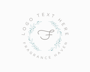 Luxury Natural Floral Wreath logo design