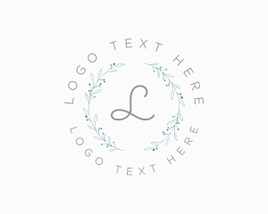 Luxury Natural Floral Wreath Logo