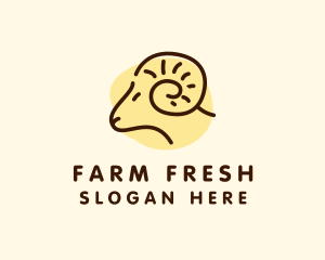 Sheep Ram Farm logo design