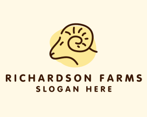 Sheep Ram Farm logo design