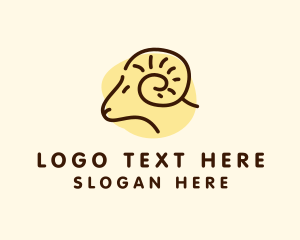 Shearing - Sheep Ram Farm logo design