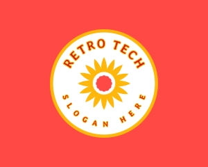 Retro Flower Aroma logo design