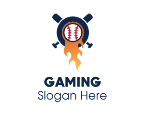 Sports Gear - Baseball Sport Flame logo design