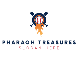 Baseball Sport Flame  logo design