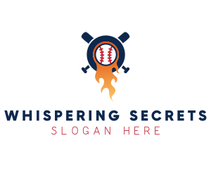 Baseball Sport Flame  logo design