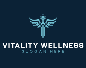 Health - Caduceus Medicine Health logo design