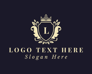 Exclusive - Luxury Crown Shield logo design