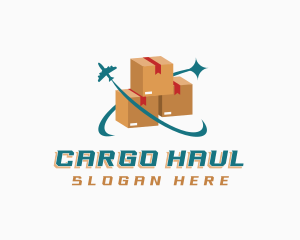 Import Box Package Air Logistics logo design