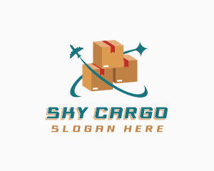 Import Box Package Air Logistics logo design