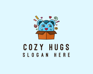 Cuddly - Teddy Bear Box logo design