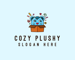 Plushy - Teddy Bear Box logo design