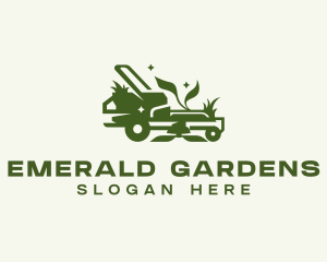 Lawn Mower Grass Cutter logo design