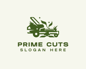 Lawn Mower Grass Cutter logo design