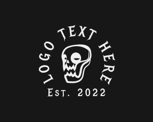 Skater - Urban Skull Bone logo design