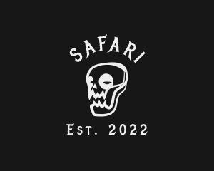 Funky - Urban Skull Bone logo design