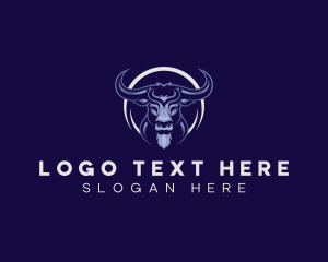 Horned - Bufallo Ox Livestock logo design