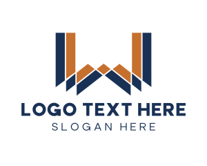 Stadium - Athletic Modern Letter W logo design
