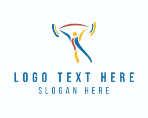 Olympics - Bodybuilding Barbell Athlete logo design