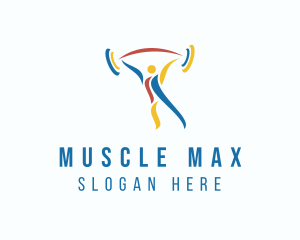 Bodybuilding - Bodybuilding Barbell Athlete logo design