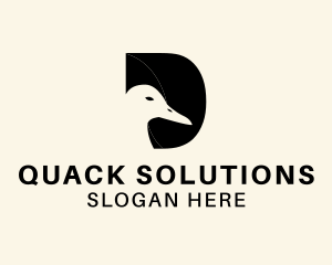 Duck - Duck Letter D logo design