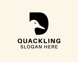 Duckling - Duck Letter D logo design