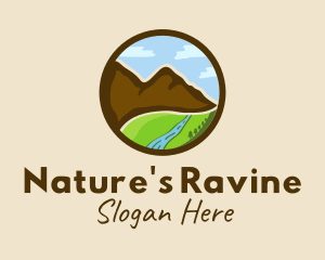 Ravine - Mountain Valley Scenery logo design