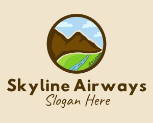 Mountain Valley Scenery logo design