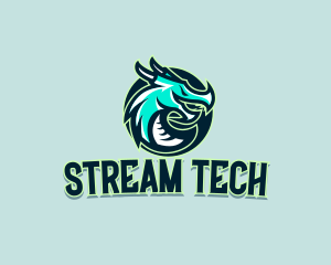 Streamer - Dragon Game Streamer logo design