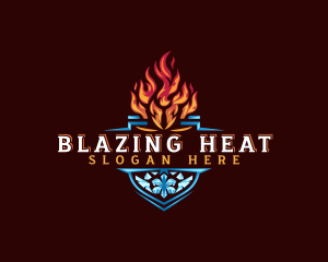 Fire - Fire Ice Shield logo design