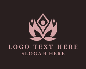 Petals - Wellness Yoga Meditation logo design
