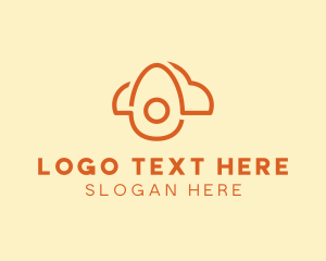 Poultry Farm - Egg Cloud Restaurant logo design