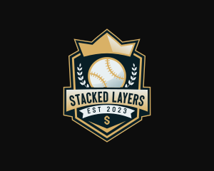 Baseball Sports League logo design