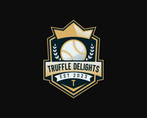 Baseball Sports League Cup logo design