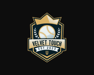 Baseball Sports League Cup logo design