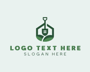 Shovel - House Landscaping Shovel logo design