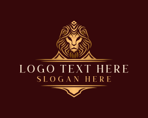 Wild - Luxury Lion Head logo design