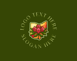 Magnolia Flower - Ohio Great Rhododendron logo design