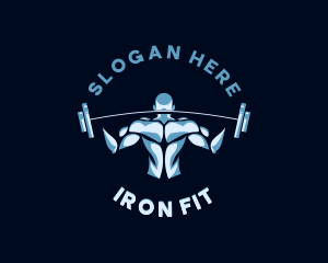 Barbell - Barbell Gym Bodybuilder logo design