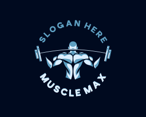 Bodybuilding - Barbell Gym Bodybuilder logo design