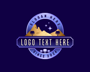 Mountain - Desert Mountain Night logo design