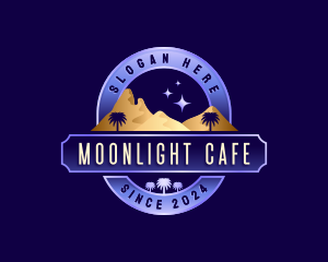 Night - Desert Mountain Night logo design