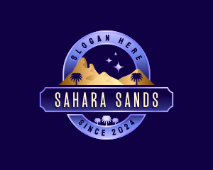 Sahara - Desert Mountain Night logo design